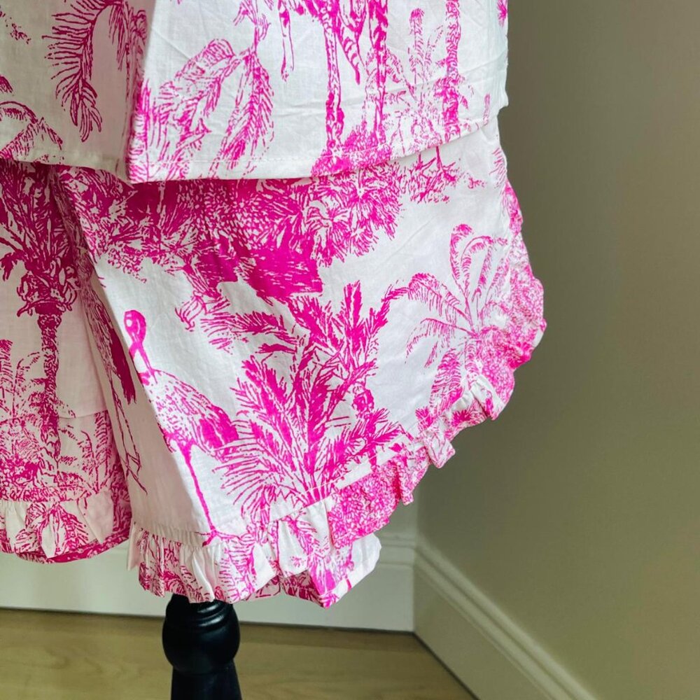 BRAND NEW Summer block Printed Pajama Shorts Pjs Set Summer Night Dress Pj set - Picture 3 of 9